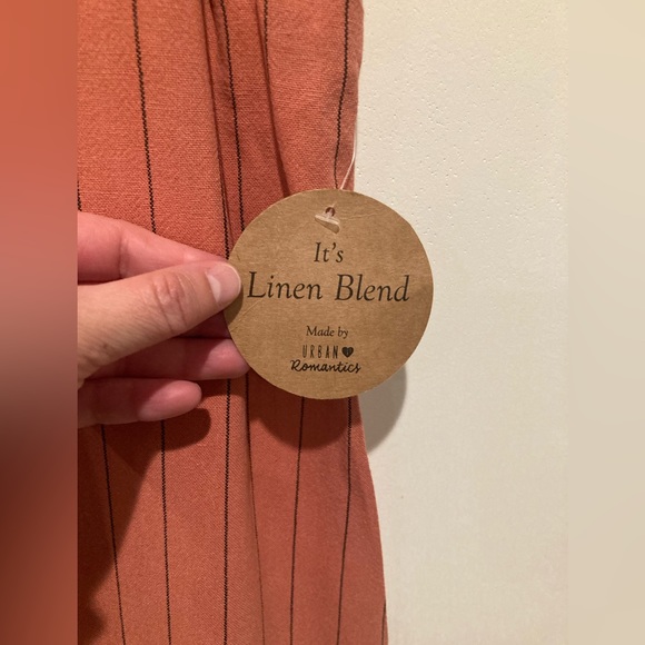 NWT, Urban Romantics Striped Jumper/Romper, Size XS, Coral - Picture 3 of 11